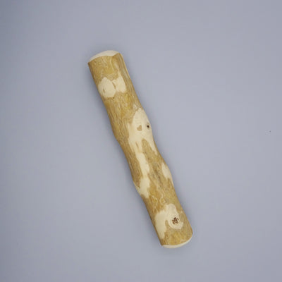 XLarge coffee wood sticks with natural grain on a gray background