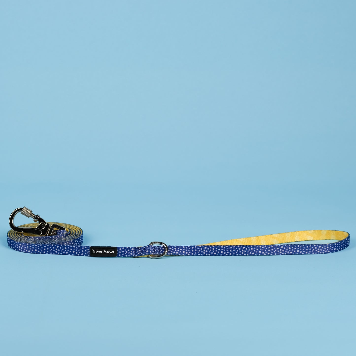 The Minnie polka dot blue Dog lead with Carabiner clip - size extra small