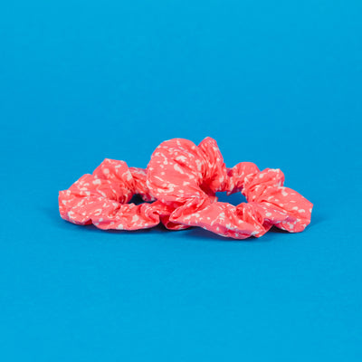 Pink fleck hair scrunchie