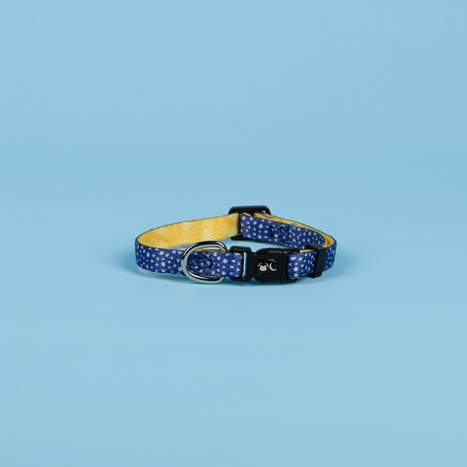 Blue Polka Dot Minnie Dog Collar for small dogs