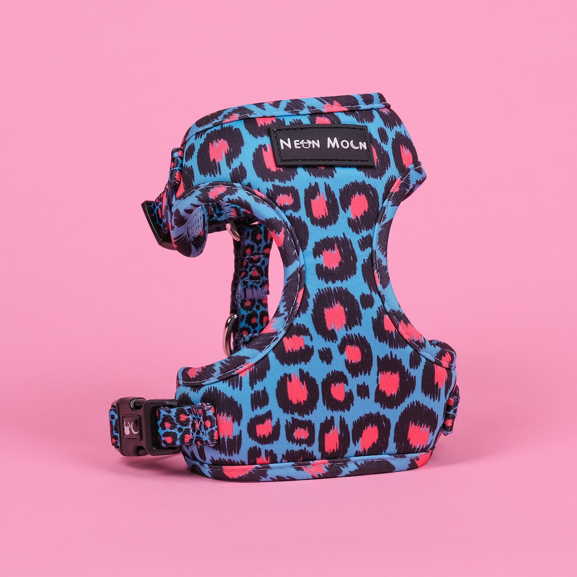 Blue Leopard Print Willow Mesh Harness
