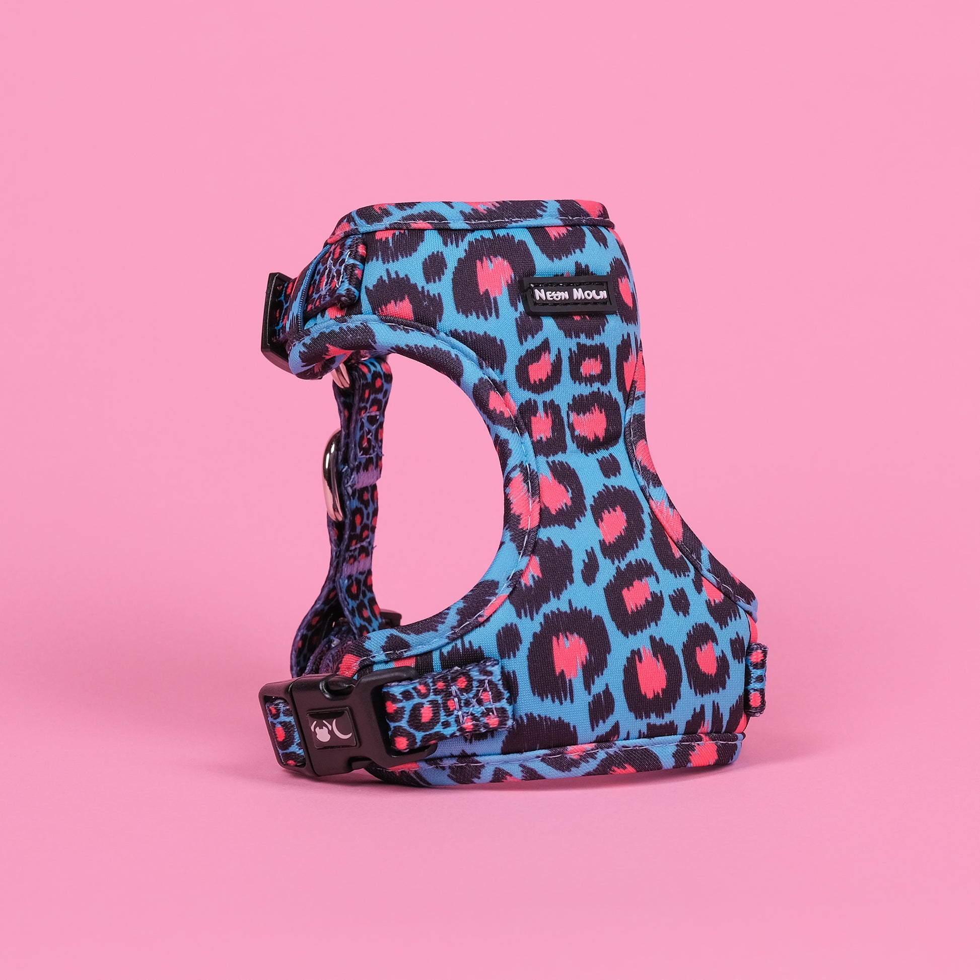 Blue Leopard Print Willow Mesh Harness
