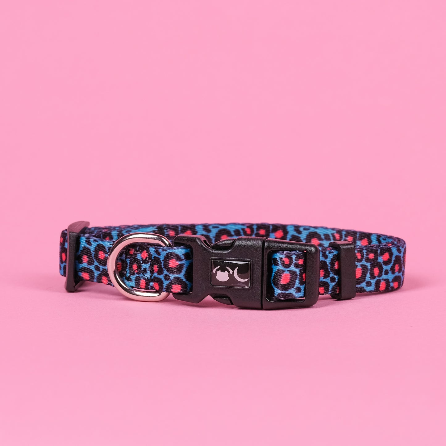 Blue Leopard Print Willow Dog Collar
