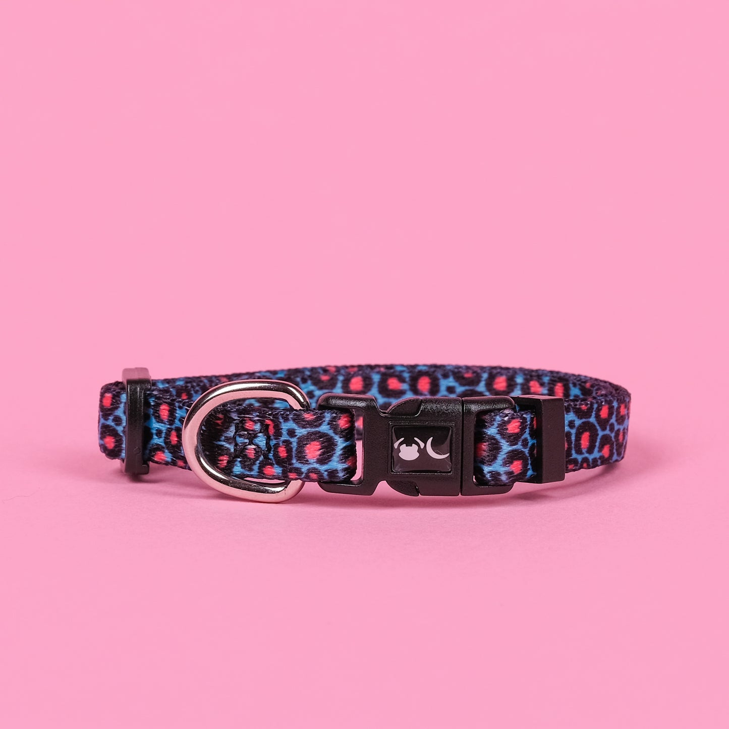 Blue Leopard Print Willow Dog Collar