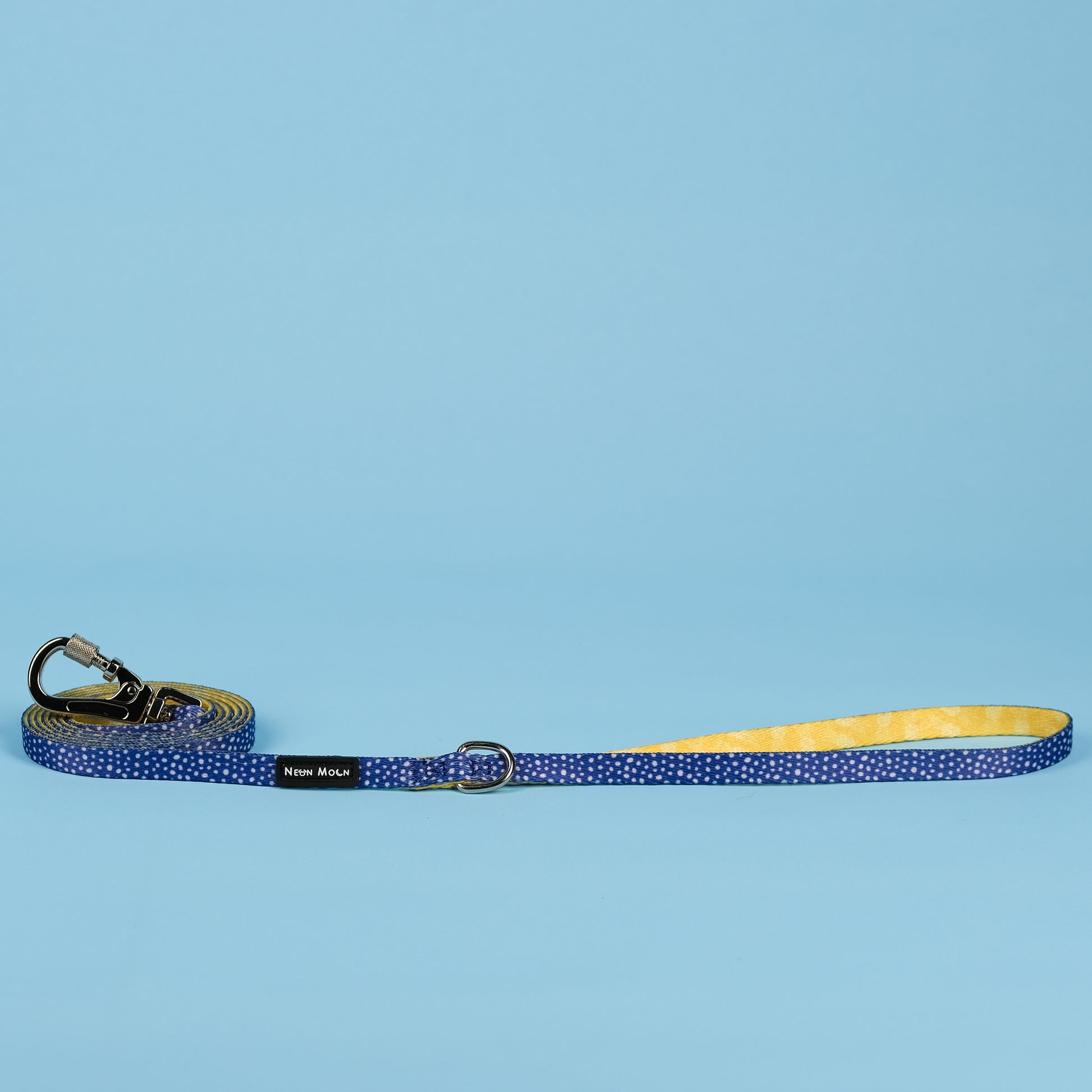 The Minnie polka dot blue Dog lead with Carabiner clip - size extra small