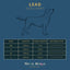 Dog lead size chart with measurements and suitable dog breeds on a blue background