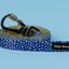 The Minnie polka dot blue Dog lead with Carabiner clip 