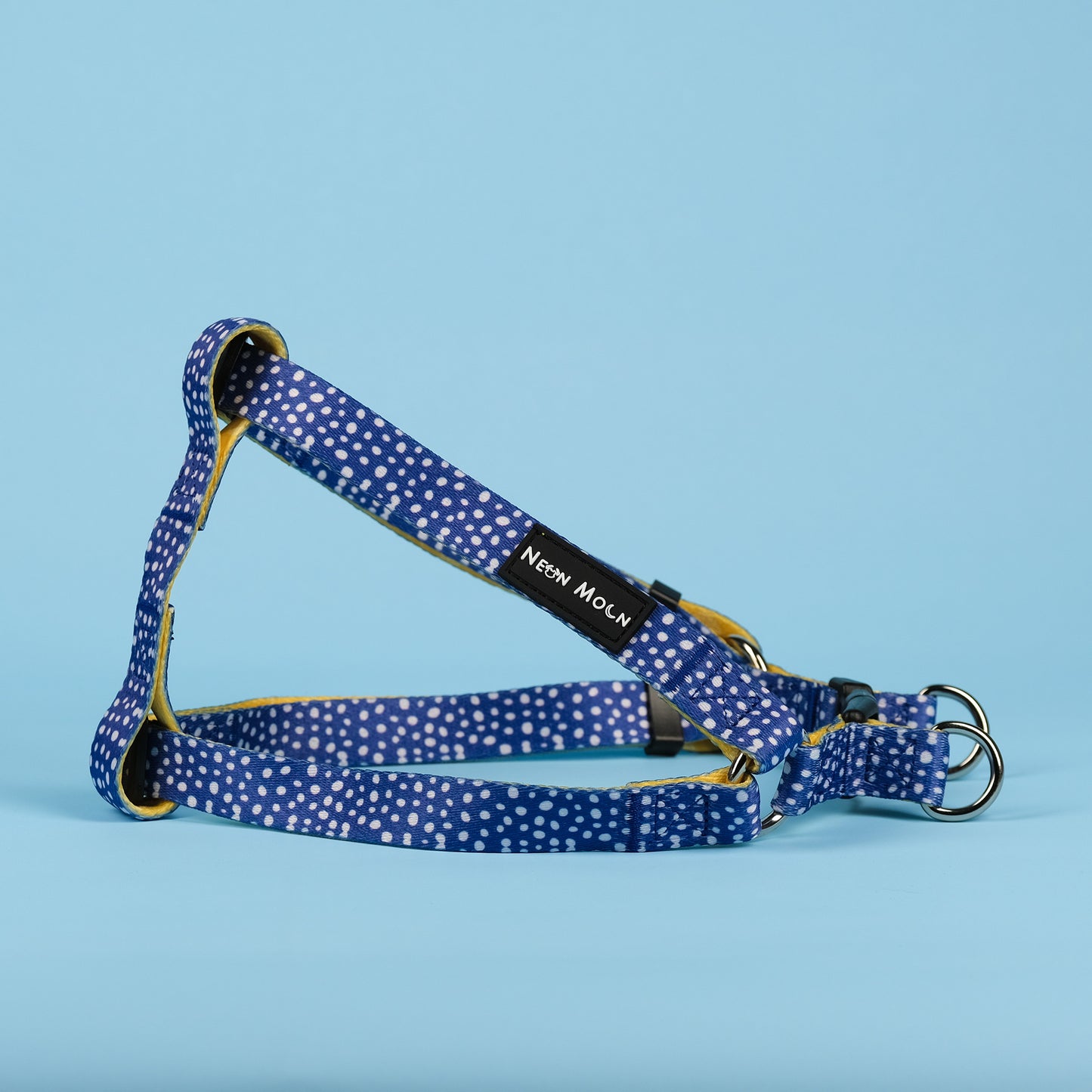 The Minnie polka dot blue step in harness - size medium